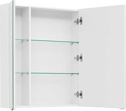 Aquanet Зеркальный шкаф Алвита New 90 белый матовый – фотография-3